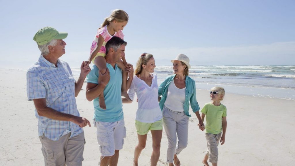 Family on the beach
